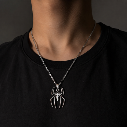 Collar Araña de acero inoxidable